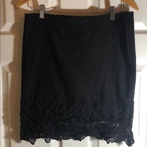 Black lace skirt